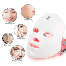 Foreverlily 7 Colors Light LED Facial Skin Care Mask Neck Skin Rejuvenation Treatment Beauty Anti Acne Therapy Whitening