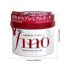 FINO Japan Adult Hair Mask, Squalane of Plant Origin, Glutamic Acid, 8.11oz for Normal Hair.