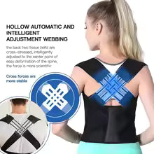 Back Brace Posture Corrector for Women & Men, Adjustable Back Lumbar Support Belt Shoulder Posture Support for Improve Scoliosis