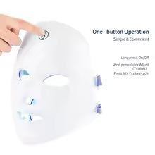 Foreverlily 7 Colors Light LED Facial Skin Care Mask Neck Skin Rejuvenation Treatment Beauty Anti Acne Therapy Whitening