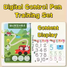 Kids Pen Control Practice Book Reusable Wipe Clean Fun Early Education Writing Training for Kindergarten Preschool Beginners