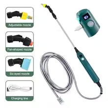 2400mAh Electric Garden Sprayer, High Pressure Portable Gardening Tool with 3 Mist Nozzles for Plant Watering Irrigation