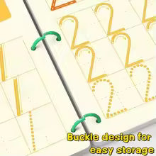 Kids Pen Control Practice Book Reusable Wipe Clean Fun Early Education Writing Training for Kindergarten Preschool Beginners