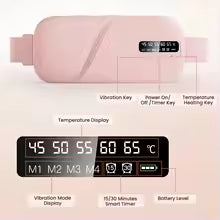 Electric Heating Pad Menstrual Cramp Massager Belt Women Period Care Hot Compress Device Vibration Abdominal Ulter Warmer Belt