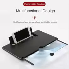 12/14in Mobile Phone Screen Amplifier 3D Magnifying Glass Stand Magnifier HD Video Amplifier Phone Stand Enlarged Screen Bracket